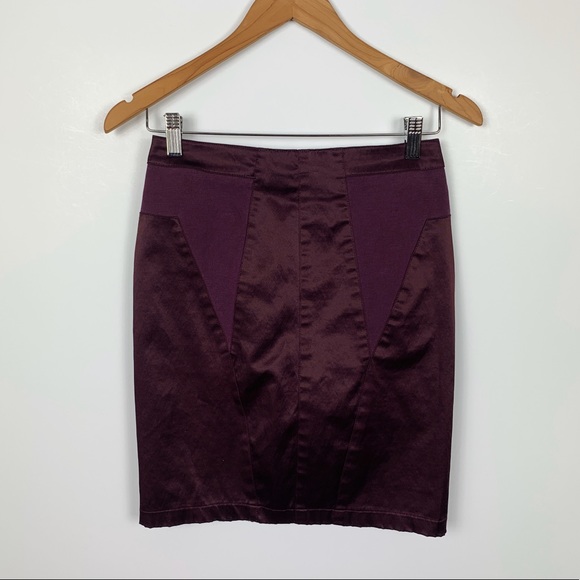SILENCE + NOISE plum pencil skirt size 2 - Picture 2 of 8